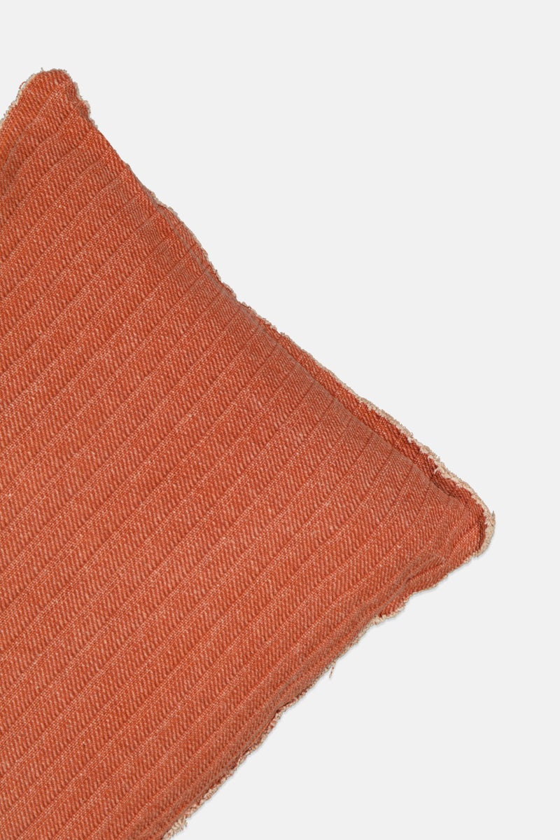 Unique Living Square Textured Removable Cover Cushion, Rust  - Image 3
