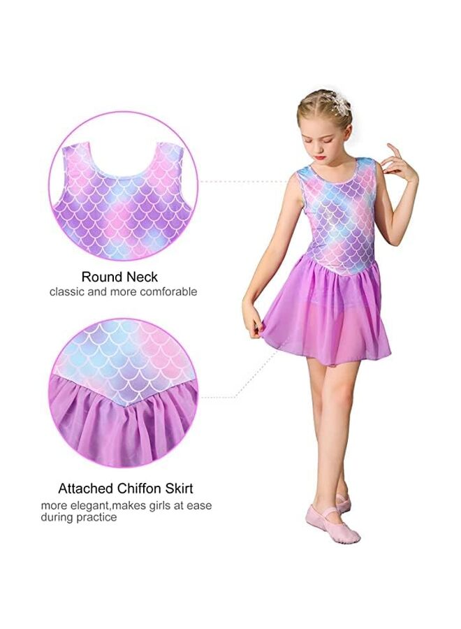 Girls Gymnastics Skirted Leotards Ballet Tutu Dance Dress Mermaid Unicorn Gymnastic Skirt(Baby Girls/Toddler Girls/Big Girls) - Image 4