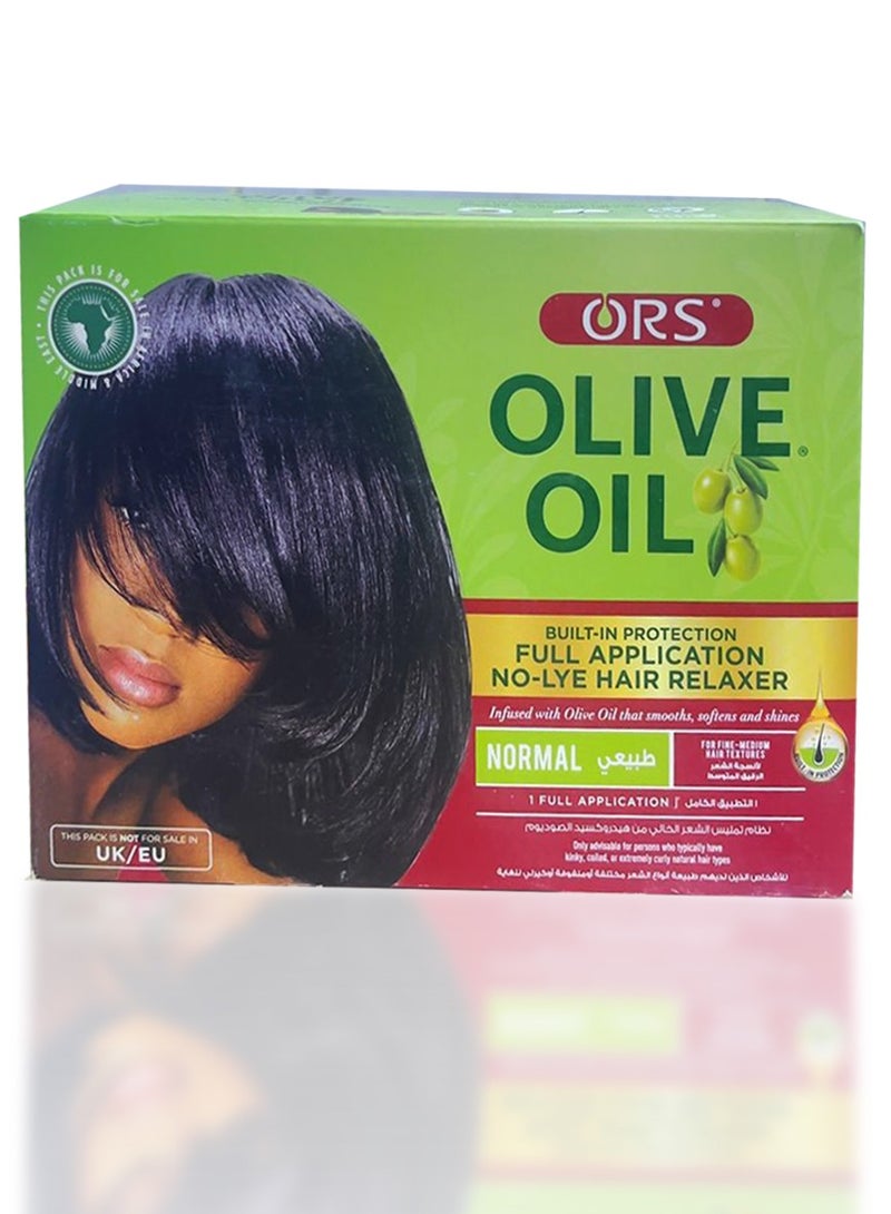 ORS Hair Relaxer Kit With Olive Oil Regular Strength Built In Protection For Fine & Medium Hair Textures