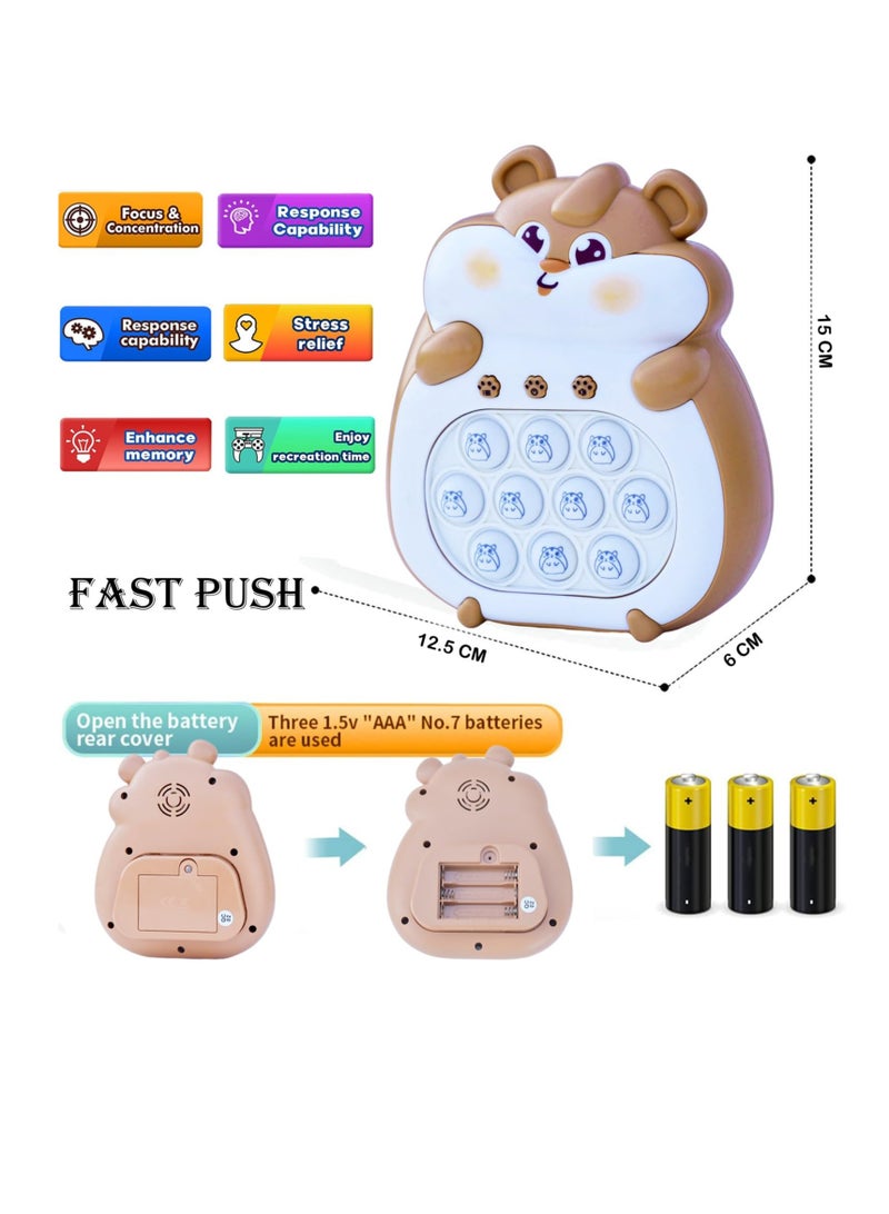 Excefore Pop Game Light Up Sensory Fidget Toy, Light Up Pattern Popping Games, Whack a Mole Game, Multiple Game Modes, Fast Push Bubble Puzzle Pop Game for Kids, Adults Relaxation and Decompression - Image 3