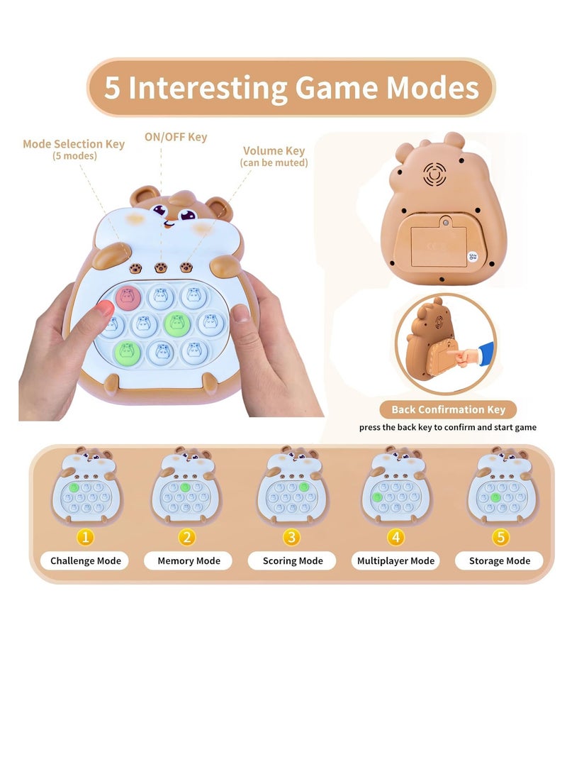 Excefore Pop Game Light Up Sensory Fidget Toy, Light Up Pattern Popping Games, Whack a Mole Game, Multiple Game Modes, Fast Push Bubble Puzzle Pop Game for Kids, Adults Relaxation and Decompression - Image 2