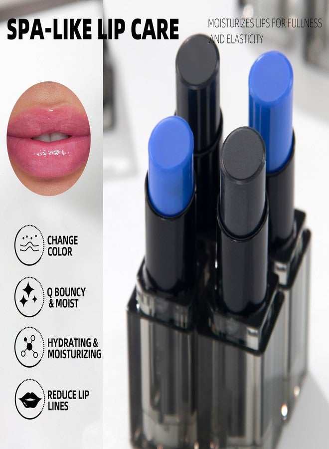 Easilydays PH Adjusting Lip, Blue Black Ph Adjusting Lip Balm & Cheek, Cheek Tint Gloss Lipgloss, Tinted Color Change to Pink, Temperature Color Changing Lipstick for Women, Moisturizing, 01# Blue - Image 5