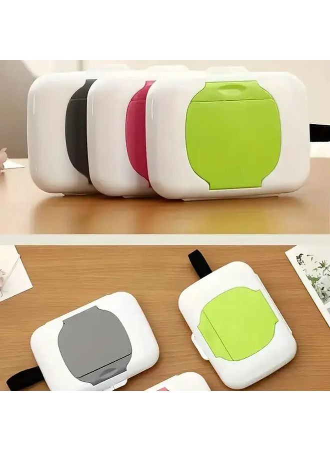 Rose Portable Wet Wipes Box One Touch Dispenser Compact Travel Case for Office - Image 3