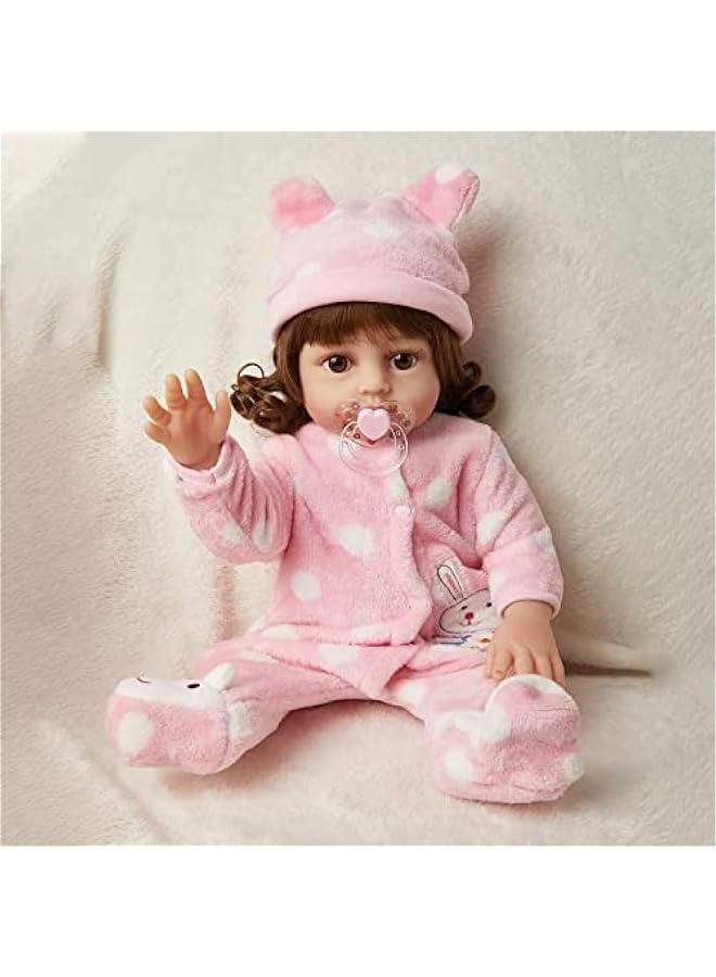 OCTOBER Reborn Baby Doll Clothes Soft Cute Bunny Jumpsuit 2 Pcs 18-22 Inch Newborn Dolls Girls Clothing Outfits Accessories - Image 2