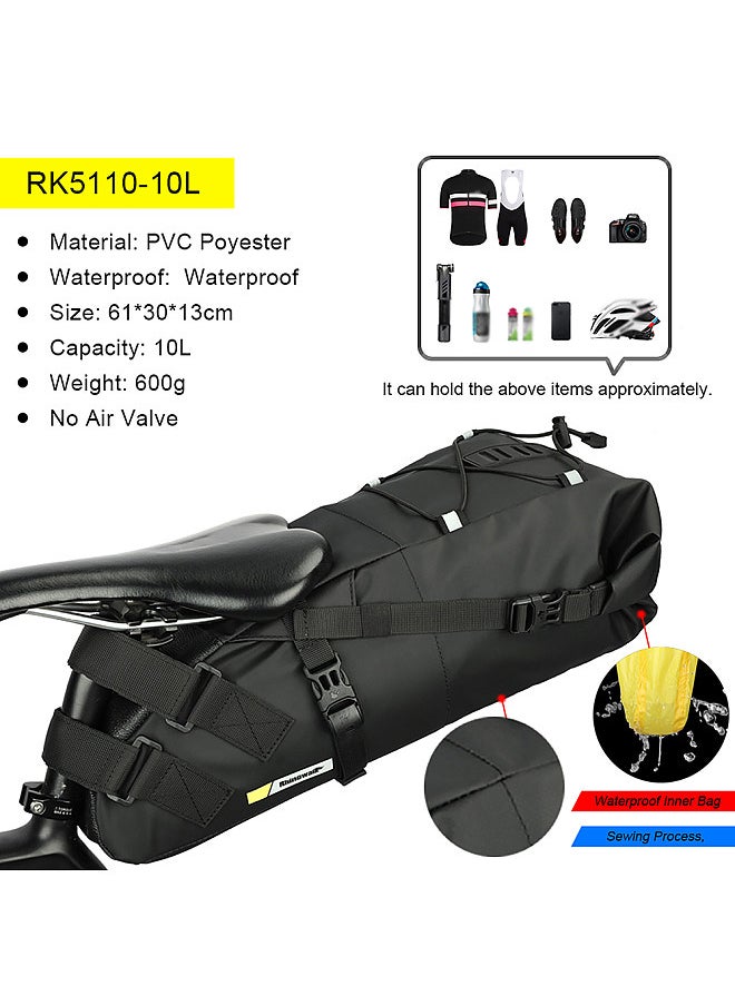 Rhinowalk Bike Saddle Tube Bag Waterproof Bicycle Under Seats Bag Large Capacity Cycle Storage Bag Quick Release Bicycle Accessories  - Image 5