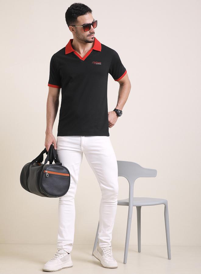 Difference of Opinion Men Relaxed Fit Printed Polo - Image 4