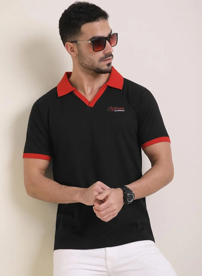 Difference of Opinion Men Relaxed Fit Printed Polo