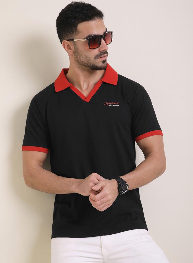 Difference of Opinion Men Relaxed Fit Printed Polo - Image 1