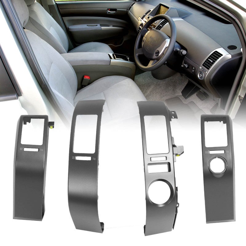AC Dash Air Vent Cover Trim: 2004-2009 Prius, Matte Black ABS Material - OE Number 55670‑47060, Scratch Resistant Replacement Air Vent Trim for Right Hand Drive Vehicle Interior Embellishment - Image 1