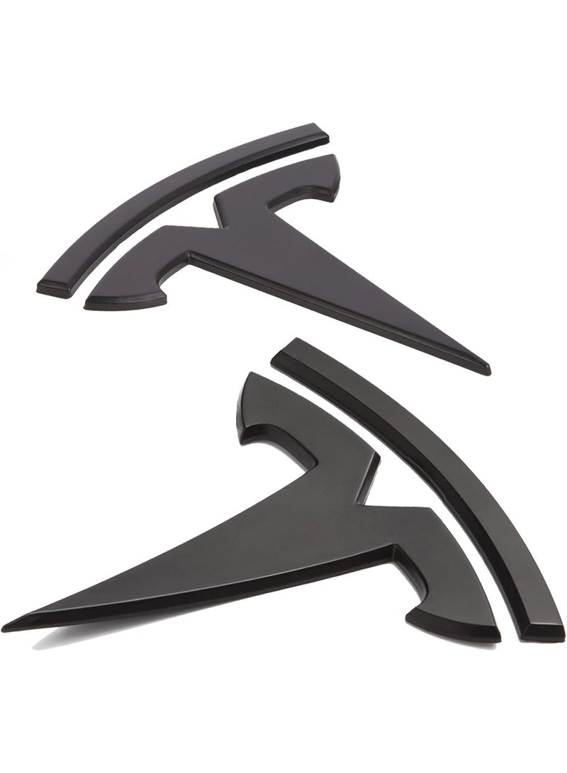 Nanaholy Model Y Accessories for Tesla Emblem Sticker 2PCS/Set 2024 2023 2022 2021 2020,Not for Model Y Juniper - Image 1