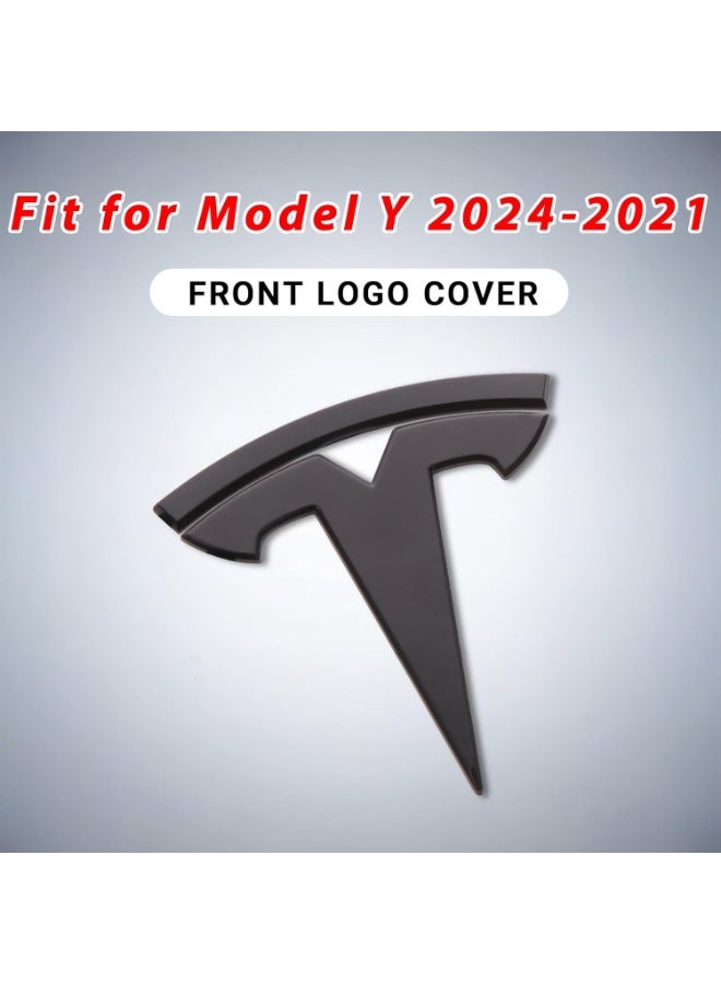 Nanaholy Model Y Accessories for Tesla Emblem Sticker 2PCS/Set 2024 2023 2022 2021 2020,Not for Model Y Juniper - Image 3