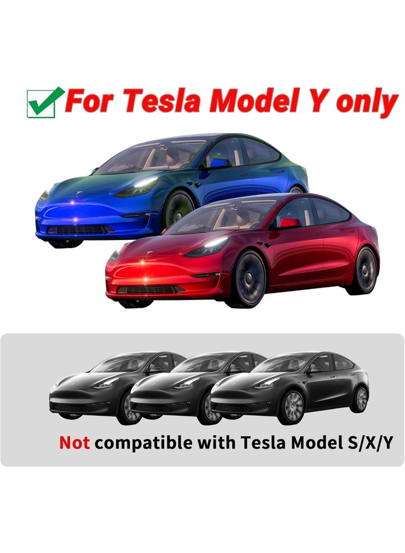 Nanaholy Model Y Accessories for Tesla Emblem Sticker 2PCS/Set 2024 2023 2022 2021 2020,Not for Model Y Juniper - Image 5