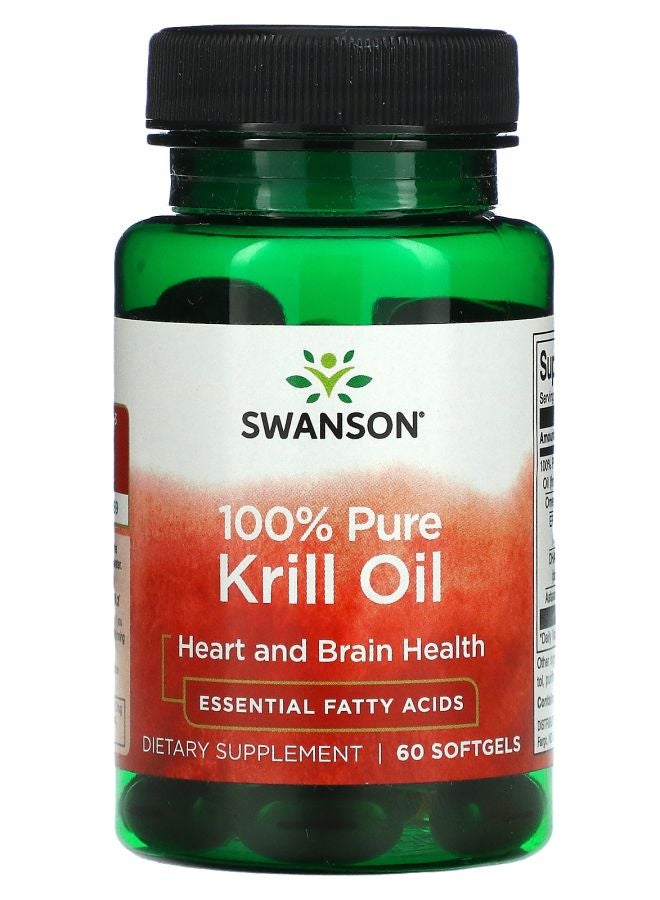 SWANSON 100% Pure Krill Oil 60 Softgels