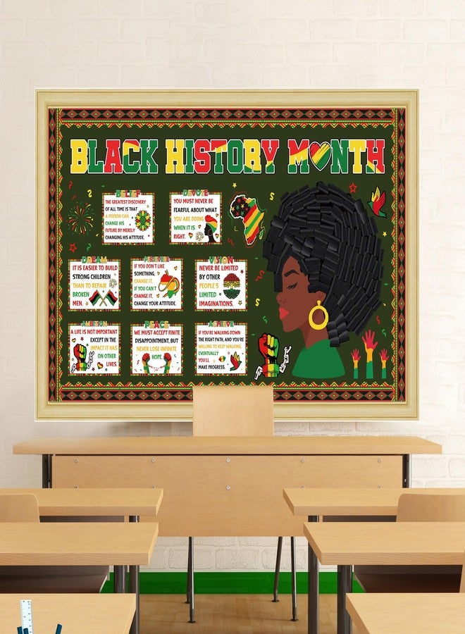 RUBOAOA Black History Month Bulletin Board Decorations, Inspirational African American Wall Art Posters for Classroom Office, Motivational Quotes Board Kit for Black History Celebration - Image 4