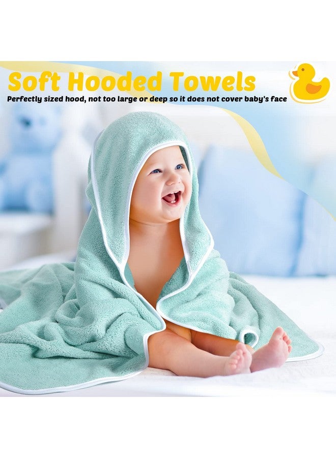 Chumia 6 Pack Baby Bath Towel, Coral Fleece Soft Absorbent Hooded Towel For Newborns, Toddlers, And Kids, 30 X 30 Inch - Image 4