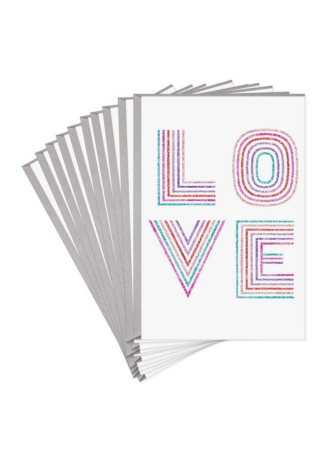 Hallmark Pack Of Valentines Day Cards Glitter Love (6 Valentine'S Day Cards With Envelopes) - Image 2