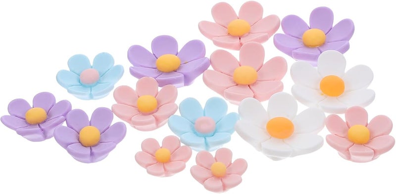 14pcs Cute Flower Fridge Magnets Set, 3D Resin Refrigerator Magnetic Stickers, Colorful Decorative Magnets for Kitchen, Office, Locker, Whiteboard Use - Image 1