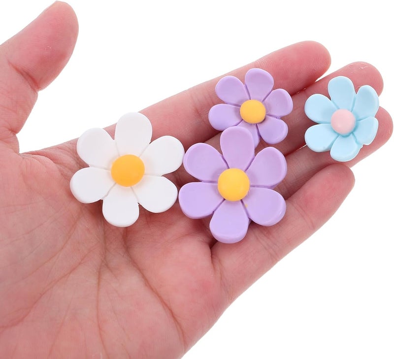 14pcs Cute Flower Fridge Magnets Set, 3D Resin Refrigerator Magnetic Stickers, Colorful Decorative Magnets for Kitchen, Office, Locker, Whiteboard Use - Image 4