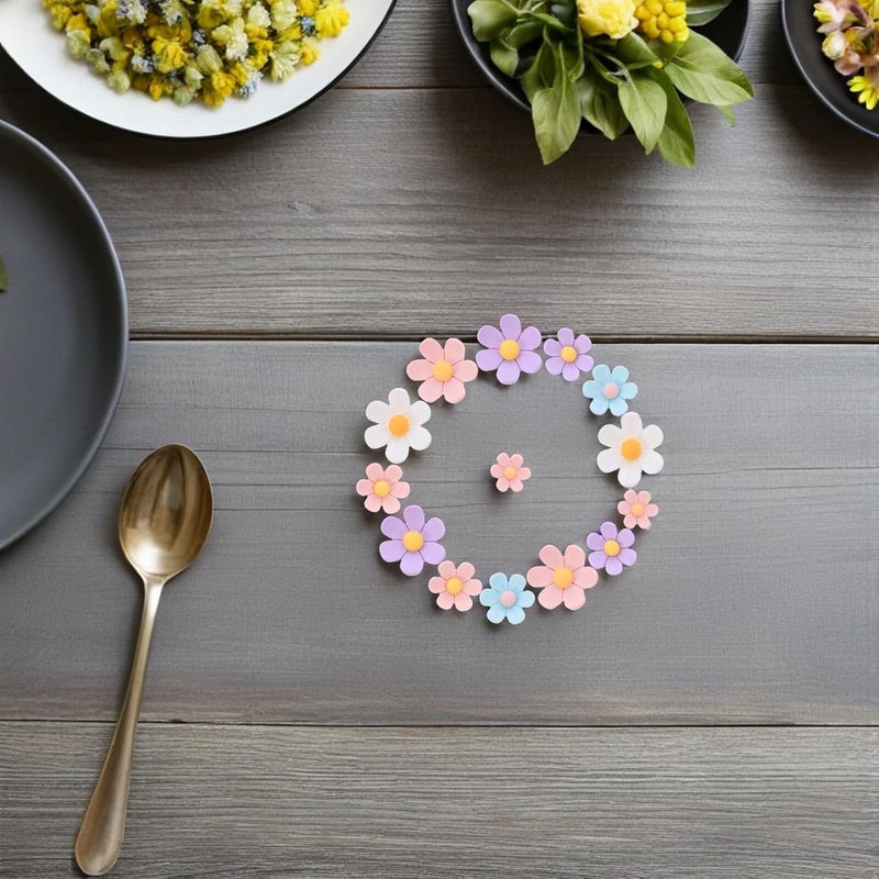 14pcs Cute Flower Fridge Magnets Set, 3D Resin Refrigerator Magnetic Stickers, Colorful Decorative Magnets for Kitchen, Office, Locker, Whiteboard Use - Image 5
