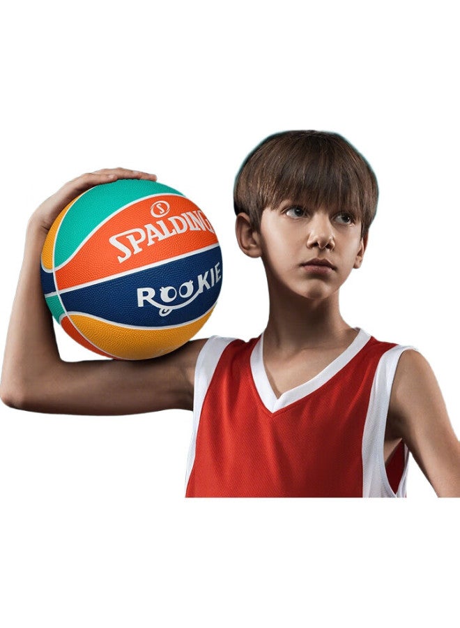 SPALDING Basketball, Size 3, Indoor And Outdoor Use, Wear-Resistant, Non-Slip, For Children, Teenagers, And Students, Rubber Basketball, 85-037Y3 - Image 1