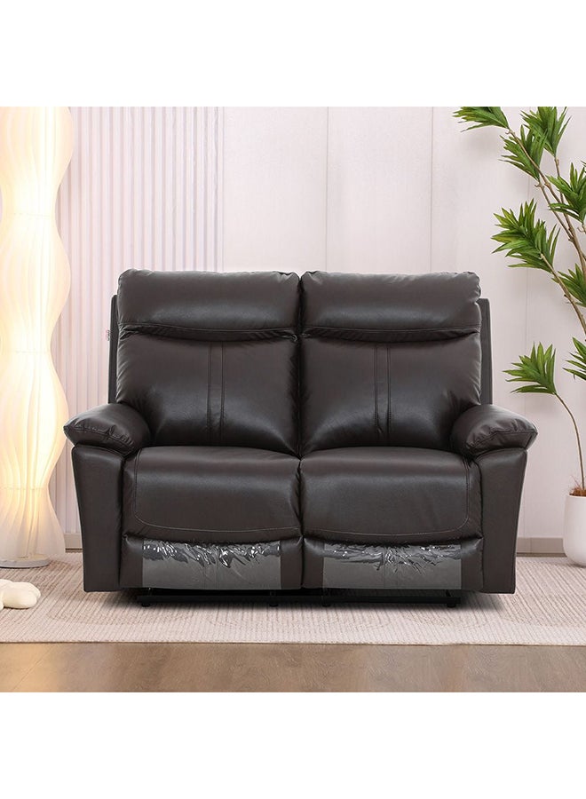 DANUBE HOME Valor 2 Seater Leather Recliner Modern Design Two Seat Sofas Comfortable Living Room Furniture L 146x93x100 Cm Brown - Image 1