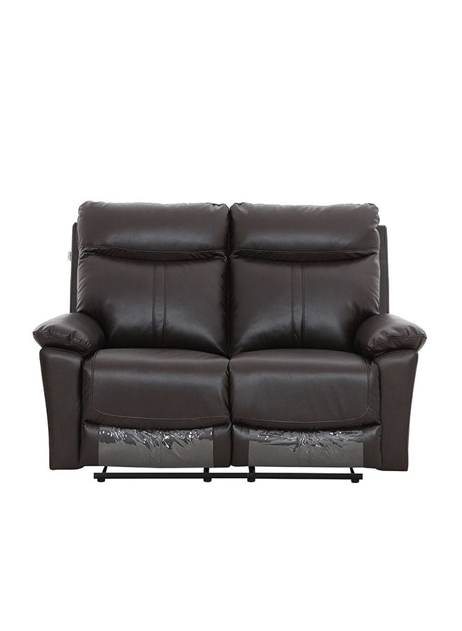 DANUBE HOME Valor 2 Seater Leather Recliner Modern Design Two Seat Sofas Comfortable Living Room Furniture L 146x93x100 Cm Brown - Image 2