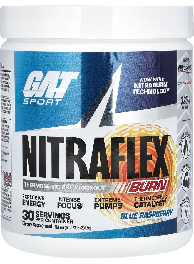 GAT Sport NITRAFLEX Burn Blue Raspberry 7.23 oz (204.9 g)
