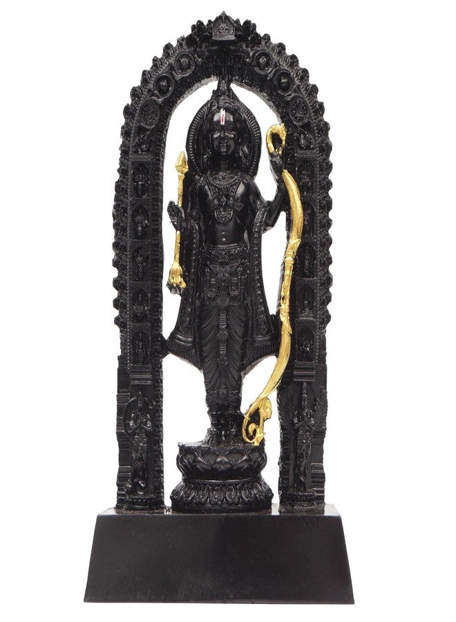 HC VILLA Ram Lalla Murti Ayodhya Mandir Ram Lalla Statue| Resin Shree Ram Idol for Home Temple, Pooja & Mandir Decoration | Black & Golden Housewarming Festive Gift Spiritual Showpiece & Home Dcor - Image 1