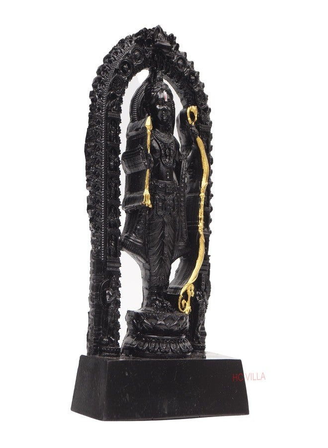 HC VILLA Ram Lalla Murti Ayodhya Mandir Ram Lalla Statue| Resin Shree Ram Idol for Home Temple, Pooja & Mandir Decoration | Black & Golden Housewarming Festive Gift Spiritual Showpiece & Home Dcor - Image 4