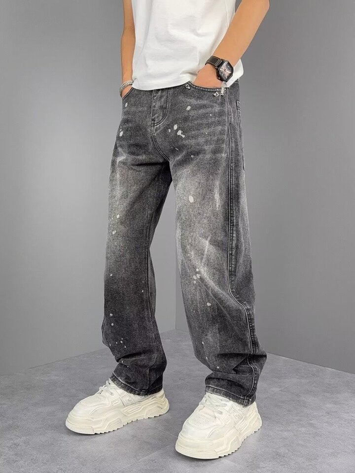 Unisex Classic Denim Jeans Loose Fit Daily Outdoor Wear - Image 5