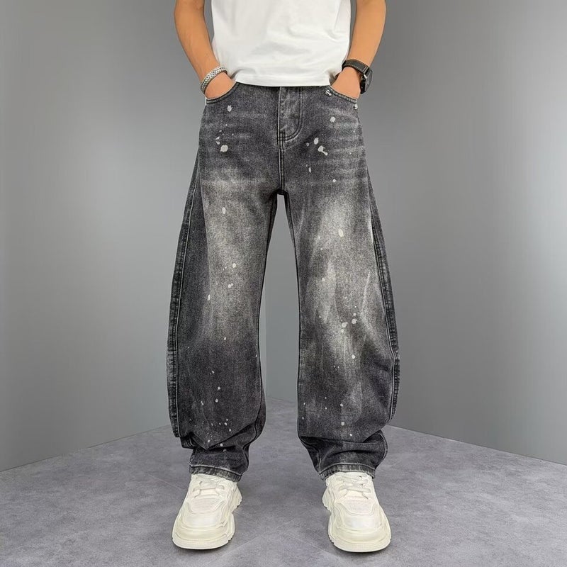 Unisex Classic Denim Jeans Loose Fit Daily Outdoor Wear - Image 2
