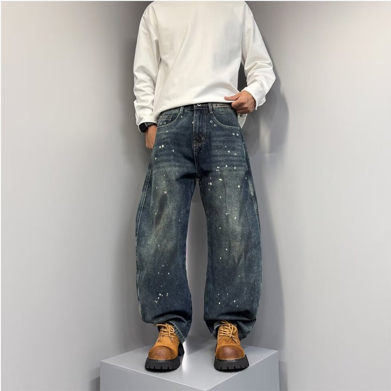 Unisex Classic Denim Jeans Loose Fit Daily Outdoor Wear - Image 4
