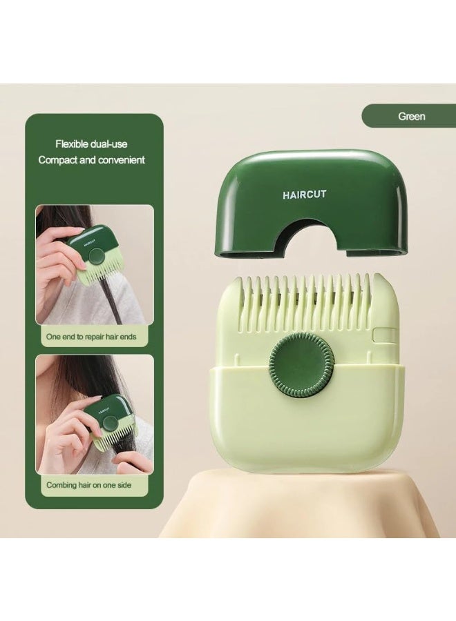 بلان A مشط قص الشعر 2 في 1 – أداة حلاقة وتشذيب مزدوجة الجوانب، صغيرة الحجم ومحمولة للسفر، لتخفيف وتصفيف الشعر للرجال والنساء والأطفال، قابلة للفك والتنظيف، مصنوعة من الفولاذ المقاوم للصدأ (اخضر) - Image 4
