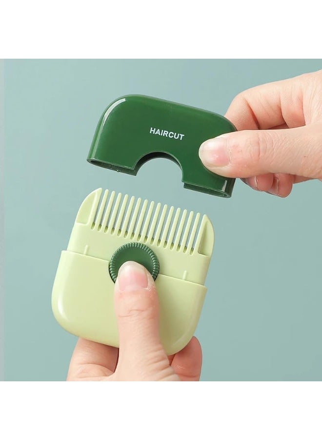 بلان A مشط قص الشعر 2 في 1 – أداة حلاقة وتشذيب مزدوجة الجوانب، صغيرة الحجم ومحمولة للسفر، لتخفيف وتصفيف الشعر للرجال والنساء والأطفال، قابلة للفك والتنظيف، مصنوعة من الفولاذ المقاوم للصدأ (اخضر) - Image 5