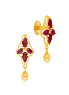 Malabar Gold and Diamonds 22 Carat 916 Purity Precia Gemstone Earrings PRGGEN464ER1Y  - Image 1