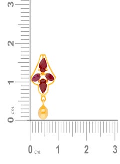 Malabar Gold and Diamonds 22 Carat 916 Purity Precia Gemstone Earrings PRGGEN464ER1Y  - Image 4