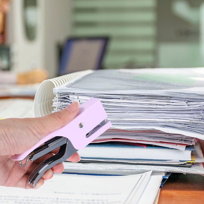 Lavender Metal Heavy Duty Handheld Desktop Stapler for Office School Home Use - Image 5