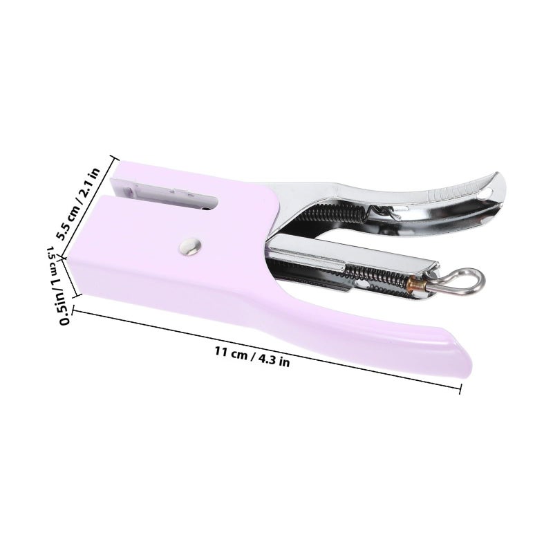 Lavender Metal Heavy Duty Handheld Desktop Stapler for Office School Home Use - Image 3