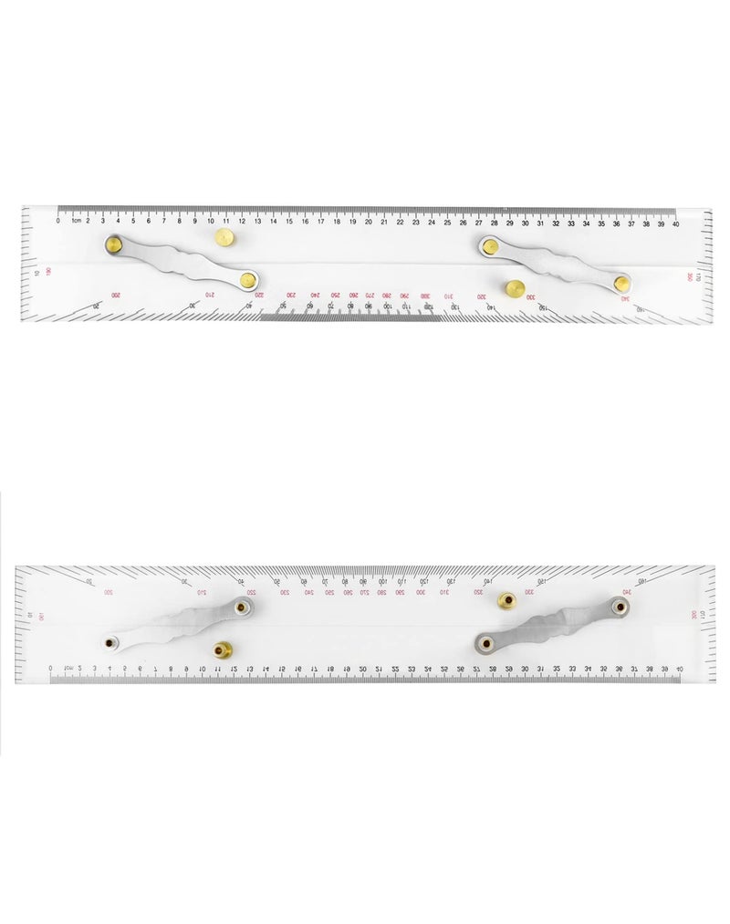 QWORK Marine Parallel Ruler Nautical Charts Parallel Ruler Mapping Points to Pull Parallel Ruler 450MM - Image 4