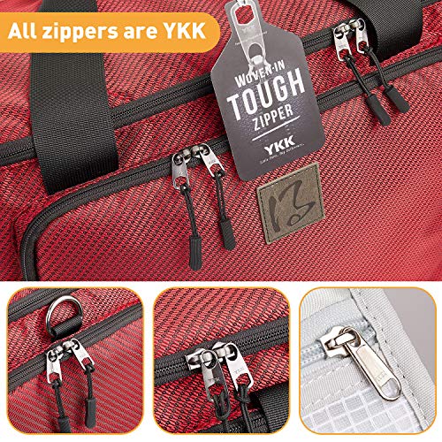 BatlFrist Rolling Sewing Machine Bag with Universal wheels,Sewing Machine Carrying Case with YKK zipers, Compatible most Standard Brother, Singer, Bernina, Sewing Machines.For Women (Red#2) - Image 5