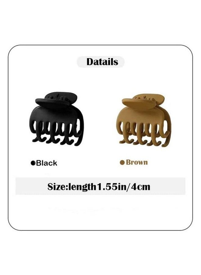 Fameza Hair Clips Medium Size Claw Hair Clips For Women Thin Hair No Slip Matte Hair Clips For Thick Hair Double Row Jaw Clip (6 Pcs)  - Image 4
