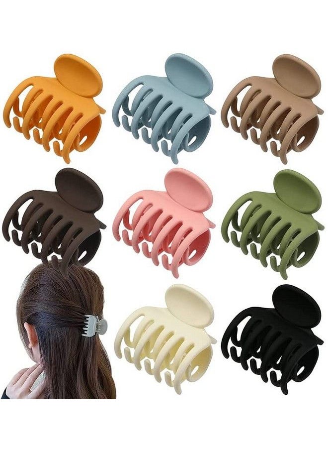 Fameza Hair Clips Medium Size Claw Hair Clips For Women Thin Hair No Slip Matte Hair Clips For Thick Hair Double Row Jaw Clip (6 Pcs)  - Image 2