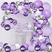 Zesliwy Purple Balloons Garland Arch Kit144pcs Lavender Purple Pastel Purple Confetti Balloons with Silver White Ballons for Butterfly Bridal Shower Birthday Wedding Party Decoration - Image 3