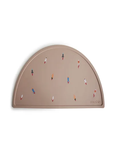 mushie Rocket Printed Silicone Feeding Placemat