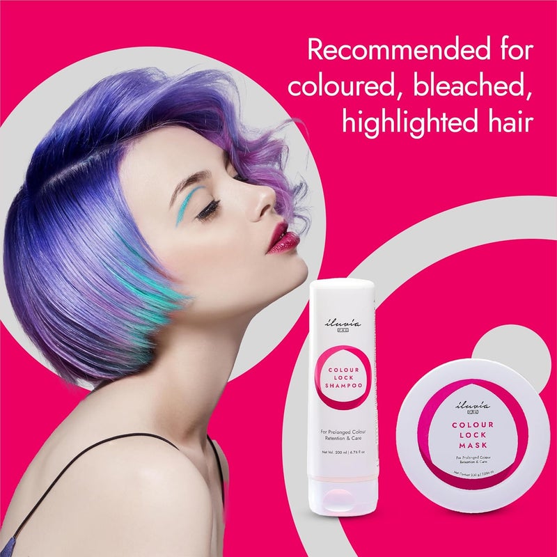 iluvia Colour Lock Combo for Colour Protection Boost Also Suitable for Colour Treated Hair 200mL Sulfate Free Phthalate Free Paraben Free - Image 5