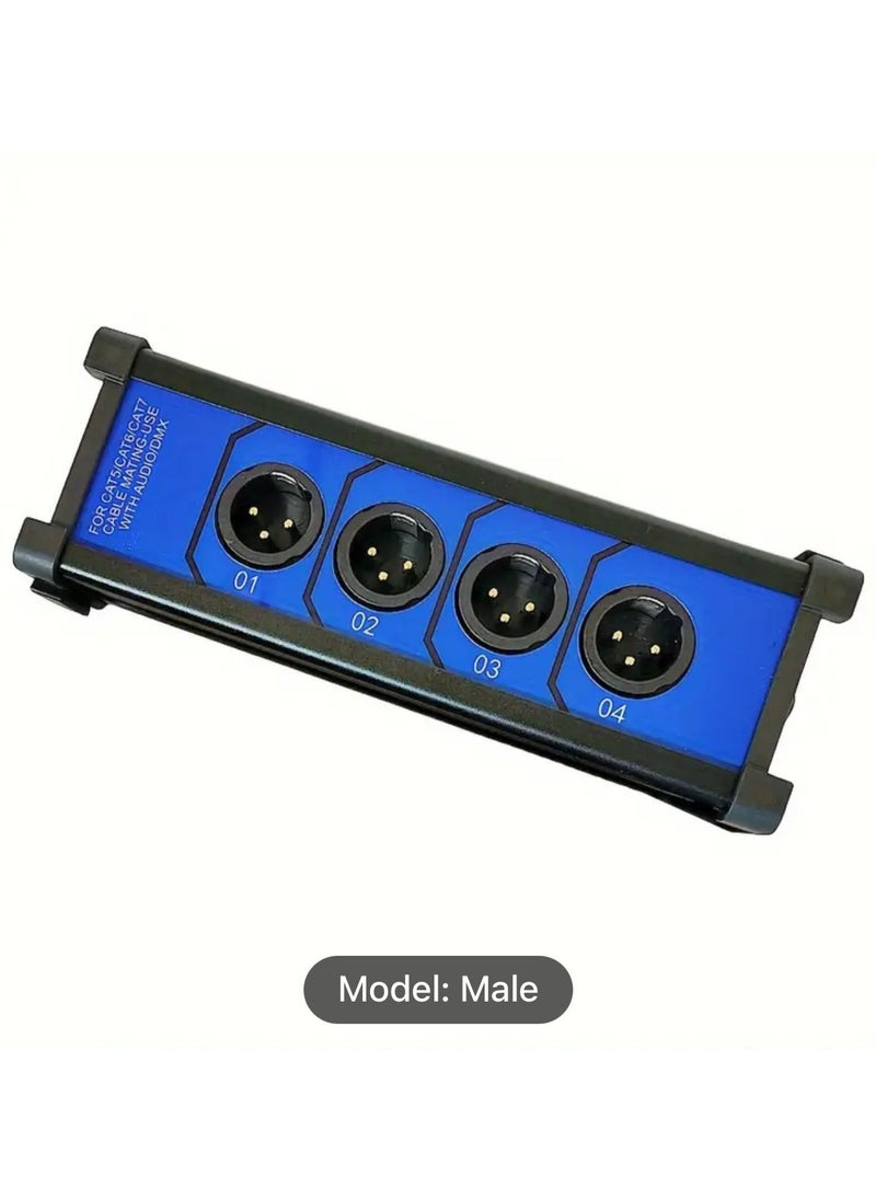Generic - Channel Sub Snake Box over Ethercon Cable Multi Extender for Stage Lighting and Recording Studio- XLR/AES/DMX Channel Over Shielded Cat5/Cat5E/Cat6/Cat7 Ethernet Cable XLR Cable (1 Male+1 Female） - Image 1