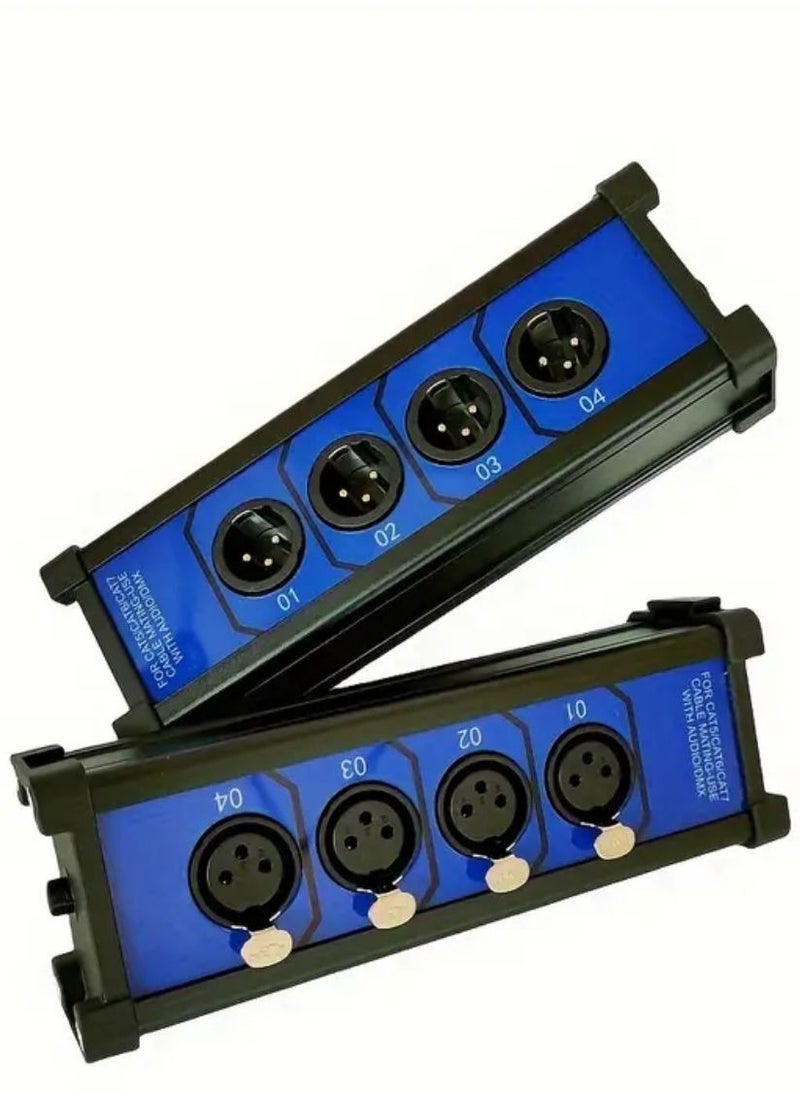 Generic - Channel Sub Snake Box over Ethercon Cable Multi Extender for Stage Lighting and Recording Studio- XLR/AES/DMX Channel Over Shielded Cat5/Cat5E/Cat6/Cat7 Ethernet Cable XLR Cable (1 Male+1 Female） - Image 1