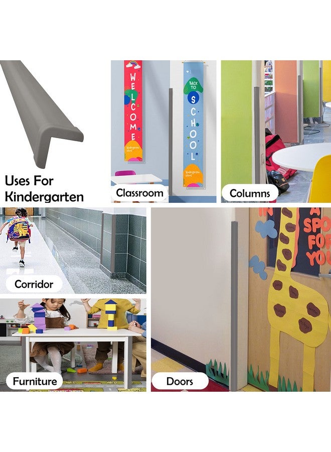 Rubber Bond Wall Corner Guard Edge Protector, 1x1x36 inch Baby Proofing Corner Guards | Self-Adhesive Furniture Edge Strips for Home & Office (5 Pack, Gray) - Image 5