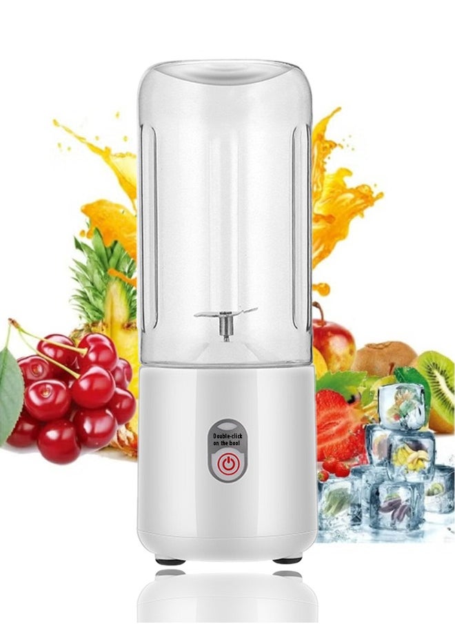 Zeemey - Portable Juicer Blender, USB Rechargeable Personal Juice to Go Fruit Juicer Cup Mini Blender for Shakes and Smoothies,Multifunctional Mini Fruit and Vegetable Blender for Home and Office Use (White) - Image 1
