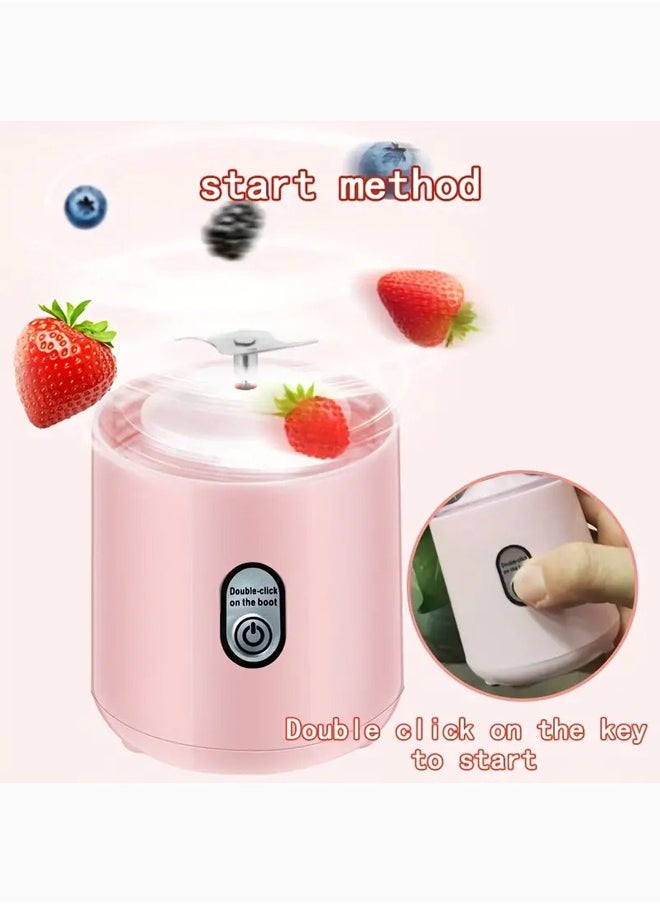 Zeemey - Portable Juicer Blender, USB Rechargeable Personal Juice to Go Fruit Juicer Cup Mini Blender for Shakes and Smoothies,Multifunctional Mini Fruit and Vegetable Blender for Home and Office Use (White) - Image 1